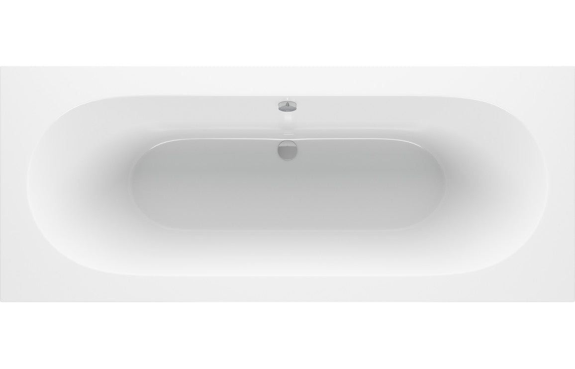 Florida Round Double End SUPERCAST 1700x750x550mm 0TH Bath w/Legs
