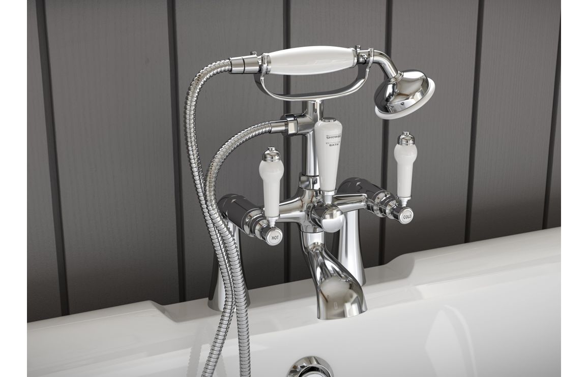 Ossia Basin Pillar Taps - Chrome