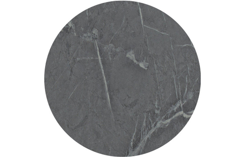 Mosaic 600mm Wall Hung Grey Marble Basin Shelf & Chrome Bottle Trap