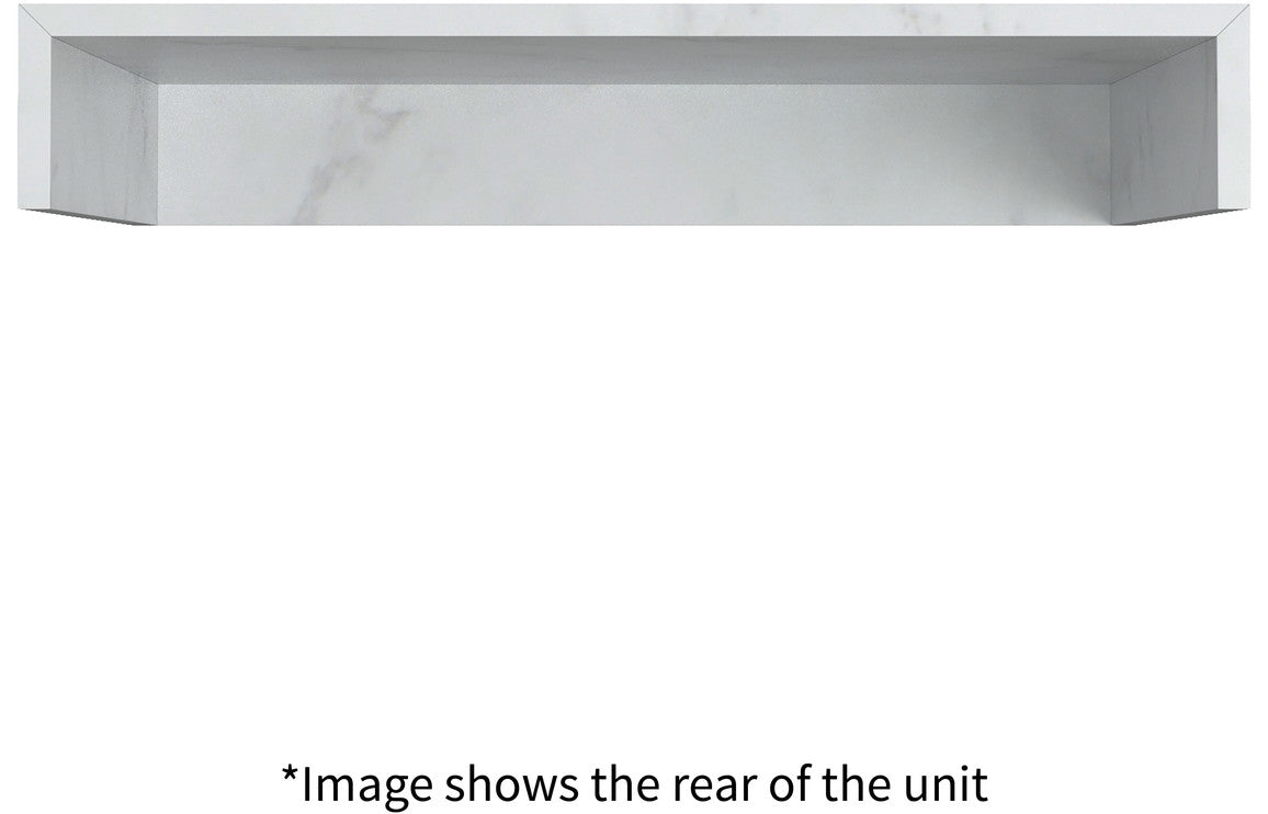 Mosaic 600mm Wall Hung Basin Shelf - White Marble