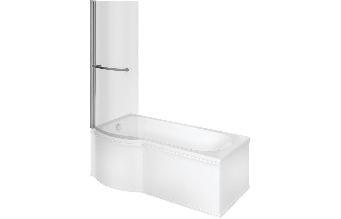 Europa P Shape SUPERCAST 1700x850x560mm 0TH Shower Bath Pack (LH)