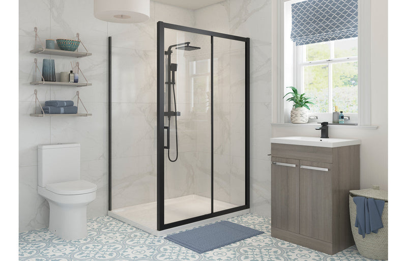 Crystal 900mm Side Panel - Black