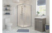 Crystal 760mm Corner Entry Door - Chrome