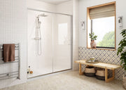 Crystal 1200x900mm Easy-Fit Sliding Door & Tray Pack - Chrome