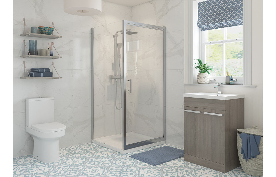 Crystal 760mm Infold Door - Chrome