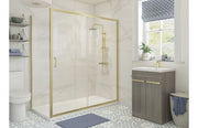 Crystal 800mm Side Panel - Brushed Brass