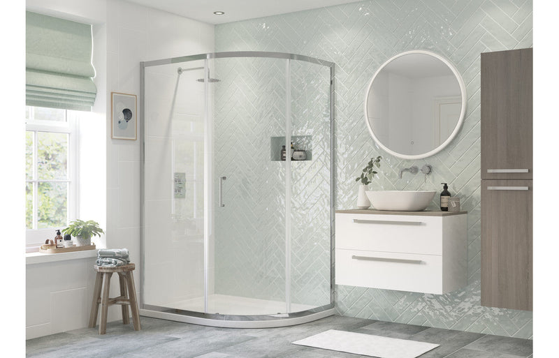 Platinum 1200x900mm 1 Door Offset Quadrant - Chrome