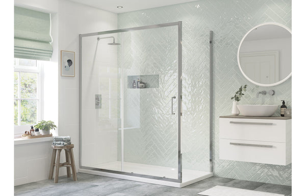 Platinum 1700mm Sliding Door - Chrome