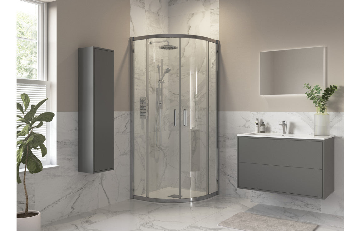 Diamond 900x900mm 2 Door Quadrant - Chrome