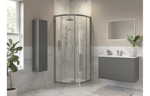 Diamond 900x900mm 2 Door Quadrant - Chrome