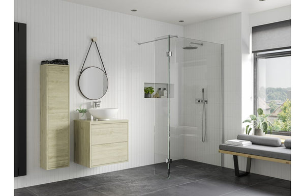 Diamond Optional 300mm Wetroom Splash Panel - Chrome
