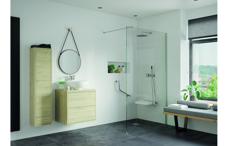Straight 64cm Grab Rail - Brushed Brass