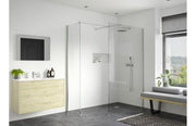 Diamond 700mm Wetroom Side Panel & Arm - Chrome