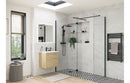 Diamond 800mm Wetroom Side Panel & Arm - Black