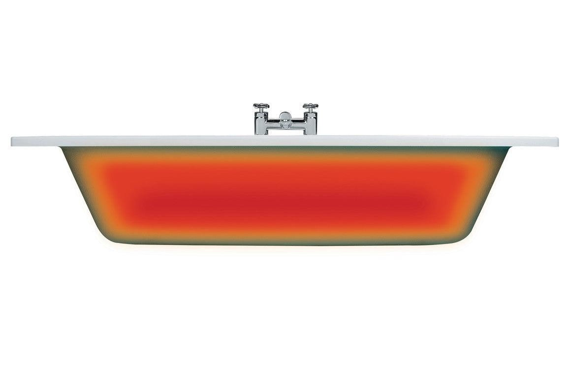 Europa P Shape SUPERCAST 1700x850x560mm 0TH Bath w/Legs (RH)