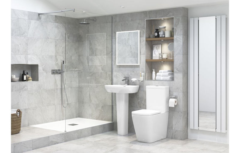 Emilia 600x400mm 1TH Basin & Full Pedestal
