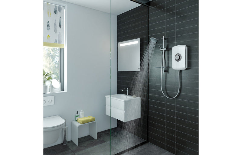Triton Amore 8.5kW Electric Shower - Brushed Steel