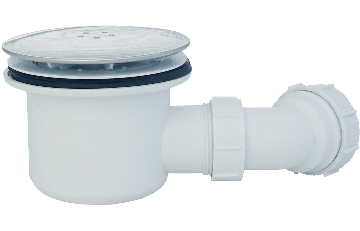 45mm Low Profile 900x760mm Offset Quadrant Tray & Waste (LH)