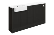 Solace 1542mm Basin WC & 3 Drawer Unit Pack (LH) - Matt Graphite Grey