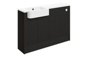Solace 1242mm Basin & WC Unit Pack (RH) - Matt Graphite Grey