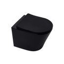 Matte Black D-Shape Closed Back Rimless Wall Hung Pan