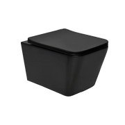 Matte Black Square Closed Back Rimless Wall Hung Pan