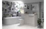 Trysta 900x330mm Base End Panel - Pearl Grey Gloss