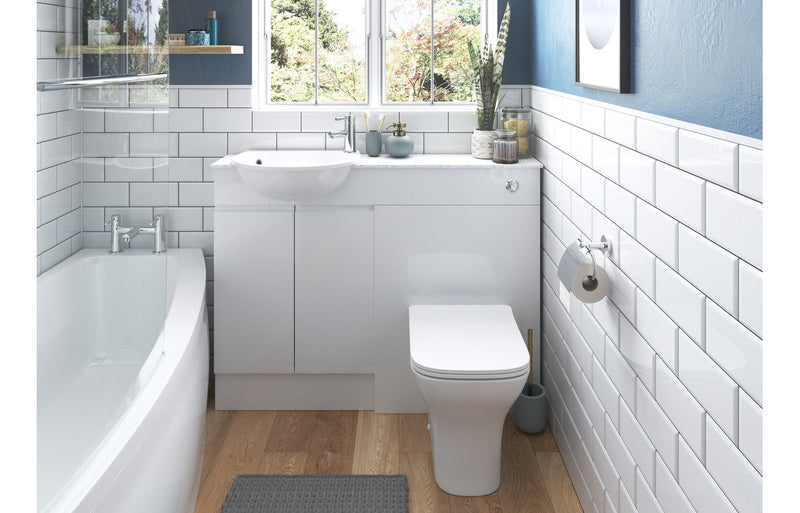 Trysta 600mm Slim Basin Unit - White Gloss