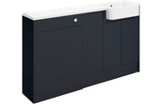 Trysta 1542mm Basin WC & 1 Door Unit Pack (LH) - Matt Indigo Blue