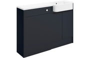 Trysta 1242mm Basin & WC Unit Pack (RH) - Matt Indigo Blue