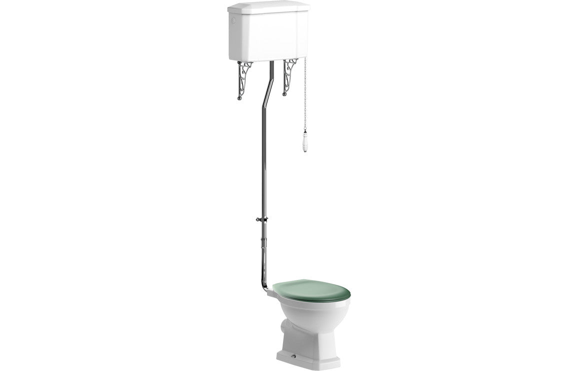 York High Level WC & Sage Green Soft Close Seat – Regency Bathrooms