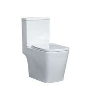 Square Ceramic Close Coupled Toilet Open Back Rimless Flush