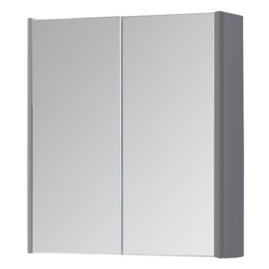 Options Basalt Grey 2 Door Mirror Cabinet Storage Unit