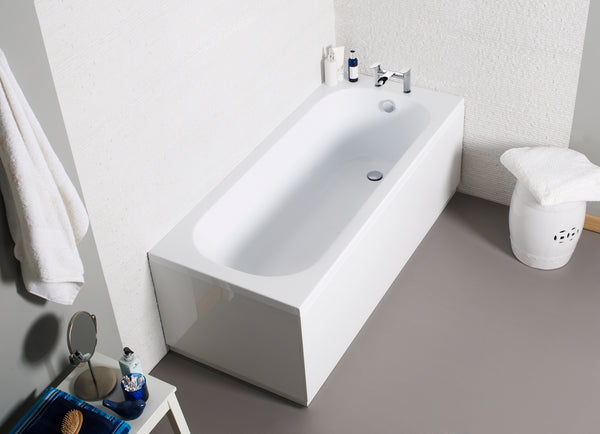 Single Ended Standard White Acrylic 2TH Bath
