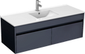 Monza 1200mm Wall Hung Waterproof PVC Vanity Unit and Basin Two Drawer
