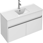 Monza 1200mm Wall Hung Waterproof PVC Vanity Unit and Basin Two Drawer