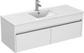 Monza 1200mm Wall Hung Waterproof PVC Vanity Unit and Basin Two Drawer