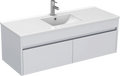 Monza 1200mm Wall Hung Waterproof PVC Vanity Unit and Basin Two Drawer