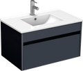 Monza 750mm Wall Hung Waterproof PVC Vanity Unit and Basin One Drawer