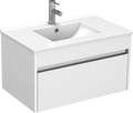 Monza 750mm Wall Hung Waterproof PVC Vanity Unit and Basin One Drawer