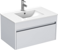 Monza 750mm Wall Hung Waterproof PVC Vanity Unit and Basin One Drawer