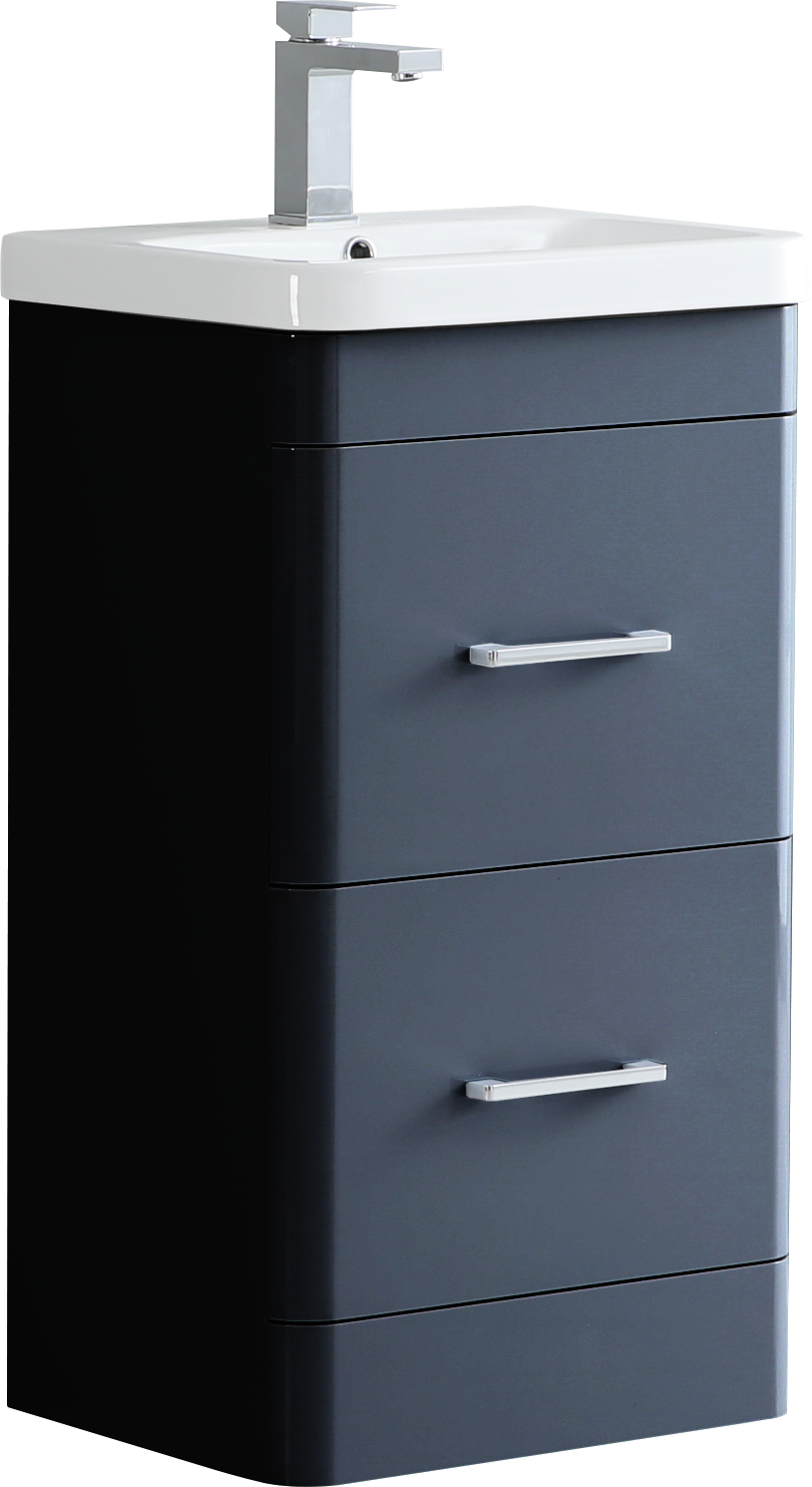 Camber 500mm Waterproof Curved Drawer PVC Vanity Unit and Basin