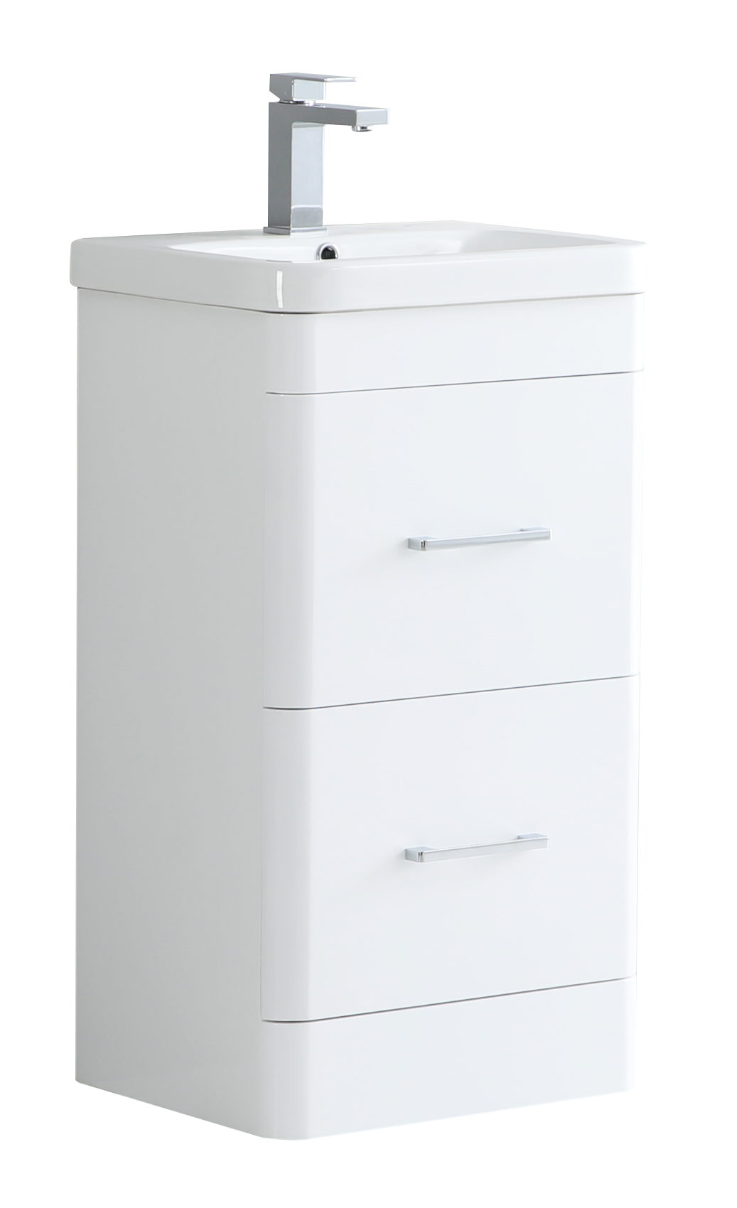 Camber 500mm Waterproof Curved Drawer PVC Vanity Unit and Basin