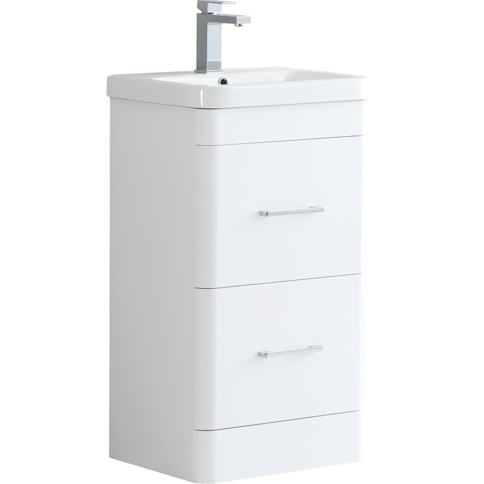 Camber 500mm Waterproof Curved Drawer PVC Vanity Unit and Basin