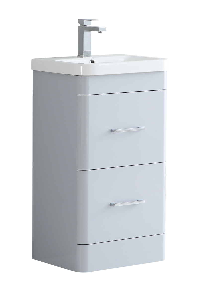 Camber 500mm Waterproof Curved Drawer PVC Vanity Unit and Basin