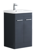 Camber 600mm Waterproof Curved Door PVC Vanity Unit and Basin