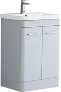 Camber 600mm Waterproof Curved Door PVC Vanity Unit and Basin