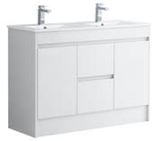 Monza 1200mm Waterproof PVC Vanity Unit and Double Bowl Basin