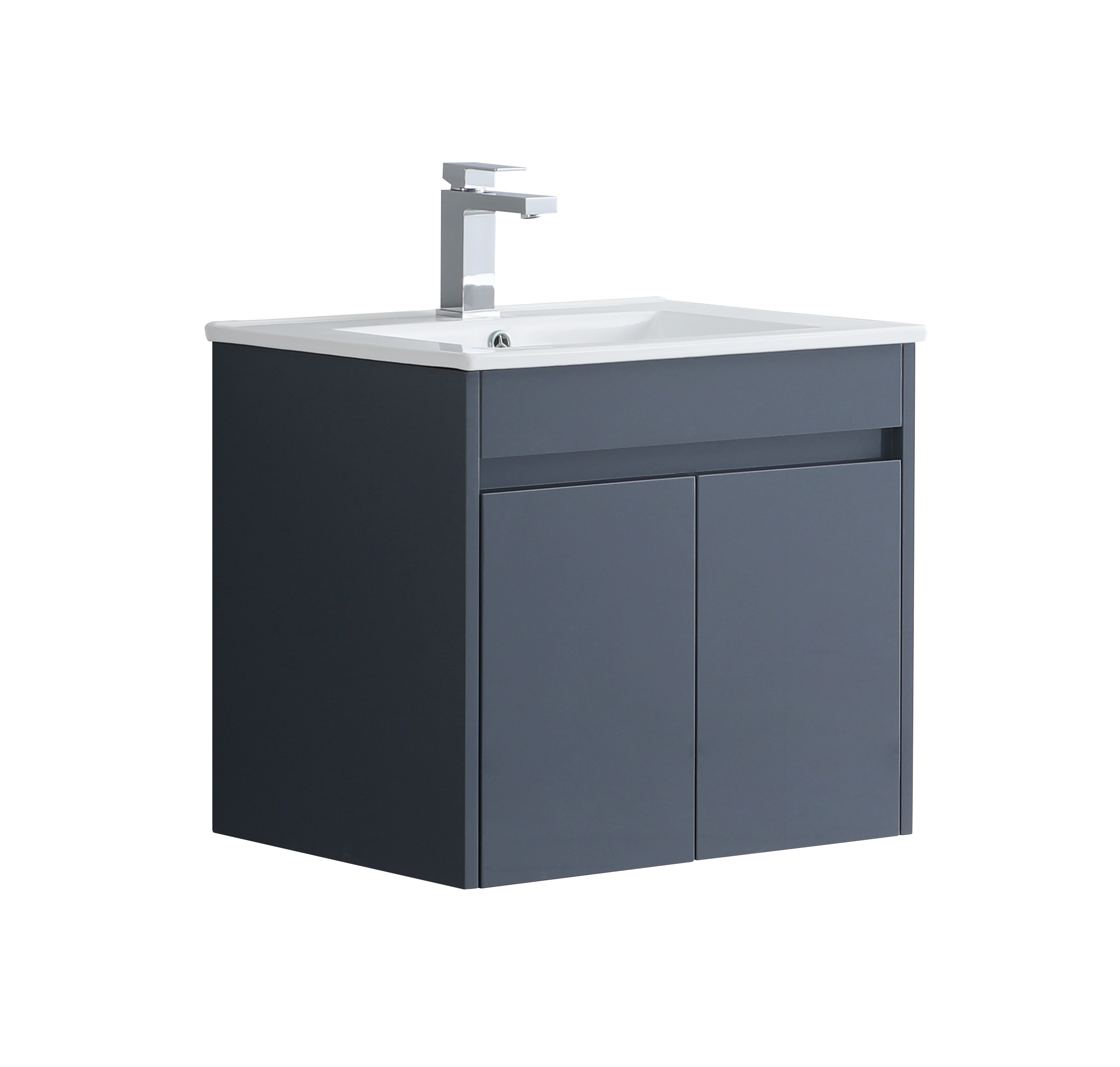 Monza 600mm Wall Hung Waterproof PVC Vanity Unit and Basin