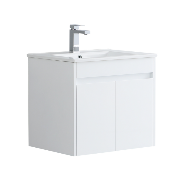 Monza 600mm Wall Hung Waterproof PVC Vanity Unit and Basin